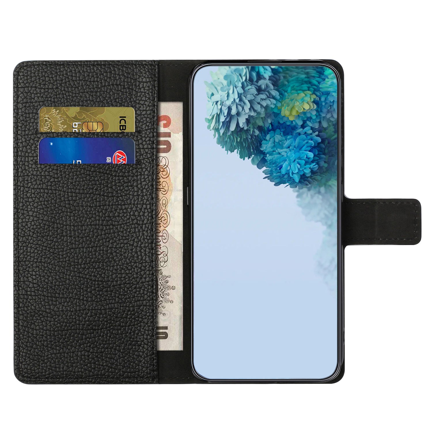 For Xiaomi Redmi 11A 4G Square Clasp Litchi Texture PU Leather Wallet Case Magnetic Stand Function Mobile Phone Cover - Black For Xiaomi Redmi 11A 4G Square Clasp Litchi Texture PU Leather Wallet Case Magnetic Stand Function Mobile Phone Cover - Black